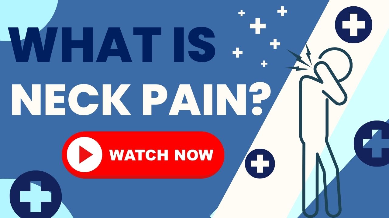 A person holding their neck in discomfort, indicating neck pain.